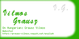 vilmos grausz business card